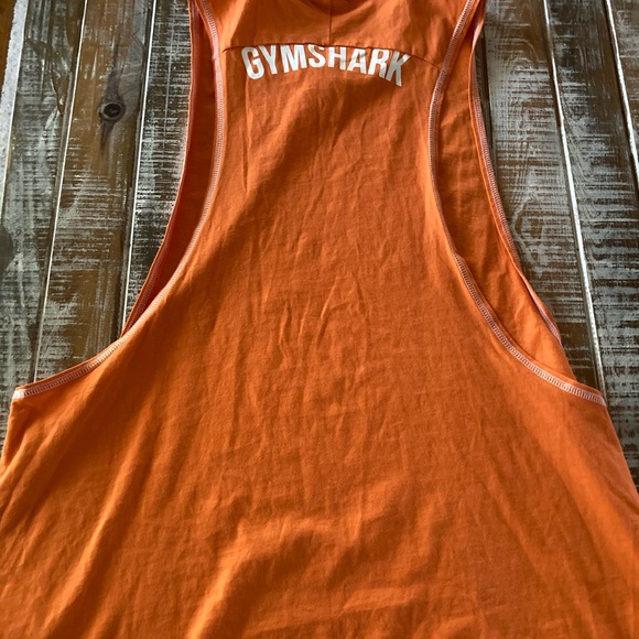 Gymshark Orange Sleeveless Tank with Black Logo Patch - Picture 2 of 4